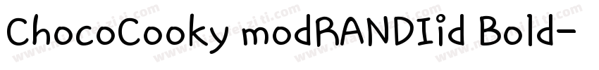 ChocoCooky modRANDIid Bold字体转换